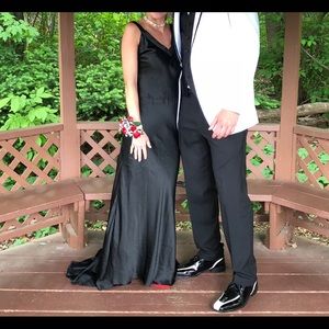 Jovani Black Satin Dress